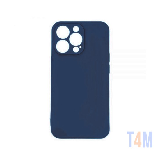 Funda de Silicona con Marco de Cámara para Apple iPhone 13 Pro Max Azul